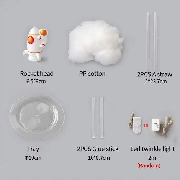 Lampe LED fusée imprimée en 3D