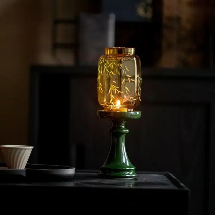 Bougeoir lampe Zen salon de thé atmosphère