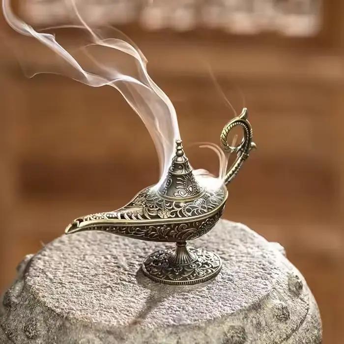 Brûleur d'encens en métal de lampe de Style Antique