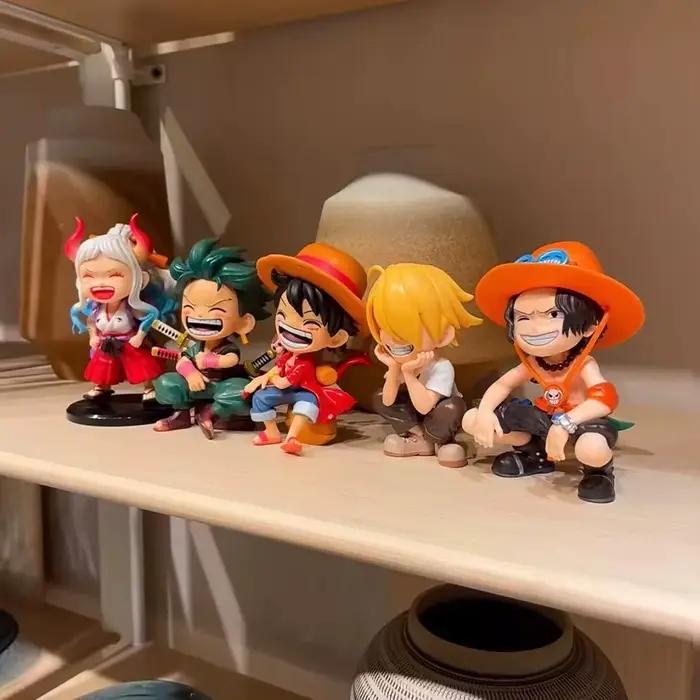 Figurine d'anime One Piece - Portgas D Ace Yamato, modèle Q Version, jouet de collection, ornement décoratif, cadeau d'anniversaire idéal pour enfant