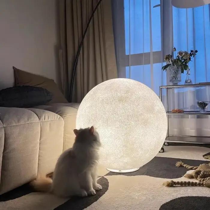 Lune lampadaire moderne LED éclairage ambiant pour étude salon chambre chaude et romantique Luna lumière