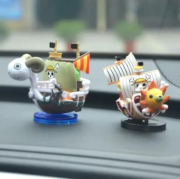 Figurine d'anime One Piece de 7 cm, modèle Luffy, bateau miniature super mignon, THOUSANDSUNNY Going Merry, figurine d'action assemblée, jouet pour les fans
