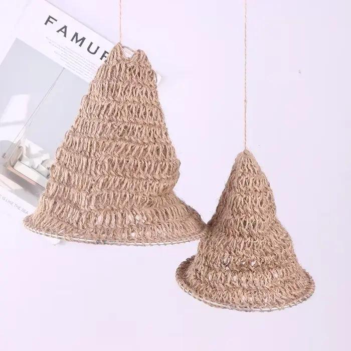 Abat-jour en corde de Jute tissé à la main