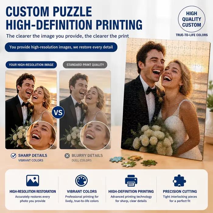 35/300/500/1000 pièces de puzzle photo personnalisé, cadeau unique pour la famille, les amis et les occasions spéciales