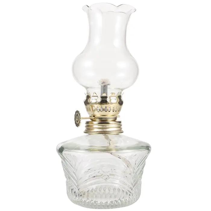 Lampe en verre vintage transparente lampe à huile lanterne pour maison chambre fêtes éclairage rustique lumière à huile vintage occasion spéciale salon chambre festive