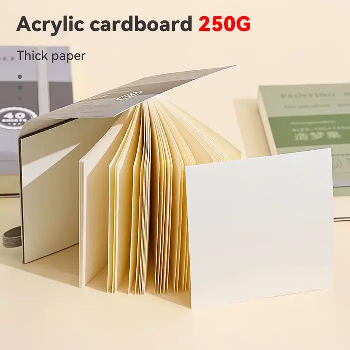 Carnet de croquis de dessin Portable, 40 feuilles, carton blanc épais, Mini livre d'art en Graphite pour peinture à l'aquarelle