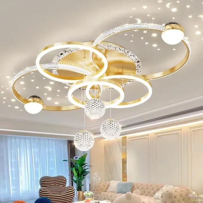 Plafond moderne à LEDs lumière pour salon décor suspension décoration intérieure