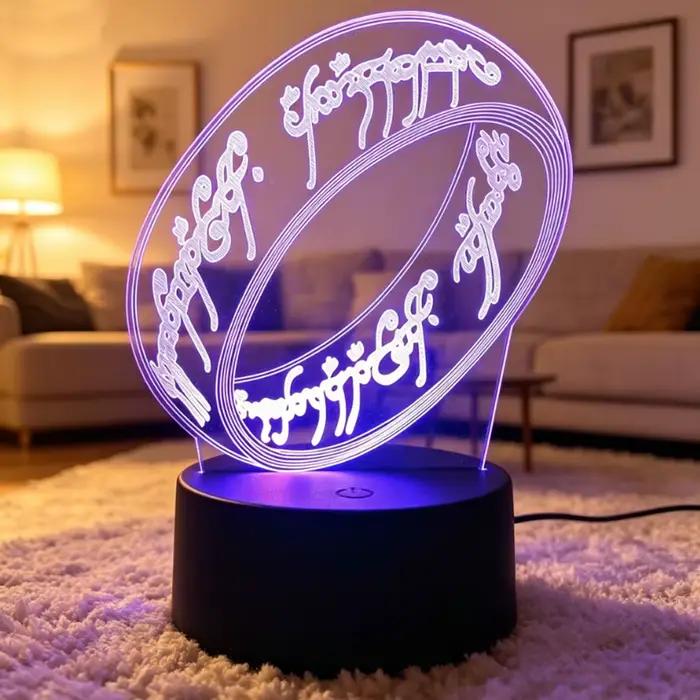 Lampe de nuit LED 3D Seigneur des Anneaux