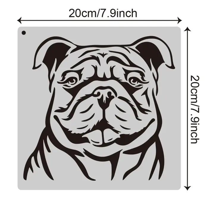 9 pochoirs de dessin de têtes de chien pour peinture, modèles pour croquis DIY, pochoirs en plastique pour artistes, artisanat et décoration