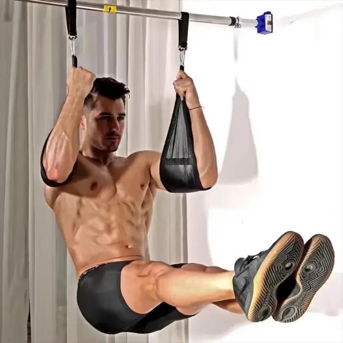 Sangles de suspension Fitness AB résistantes à la déchirure, robustes, pour barre de traction, levage de jambes suspendu, équipement de fitness à domicile