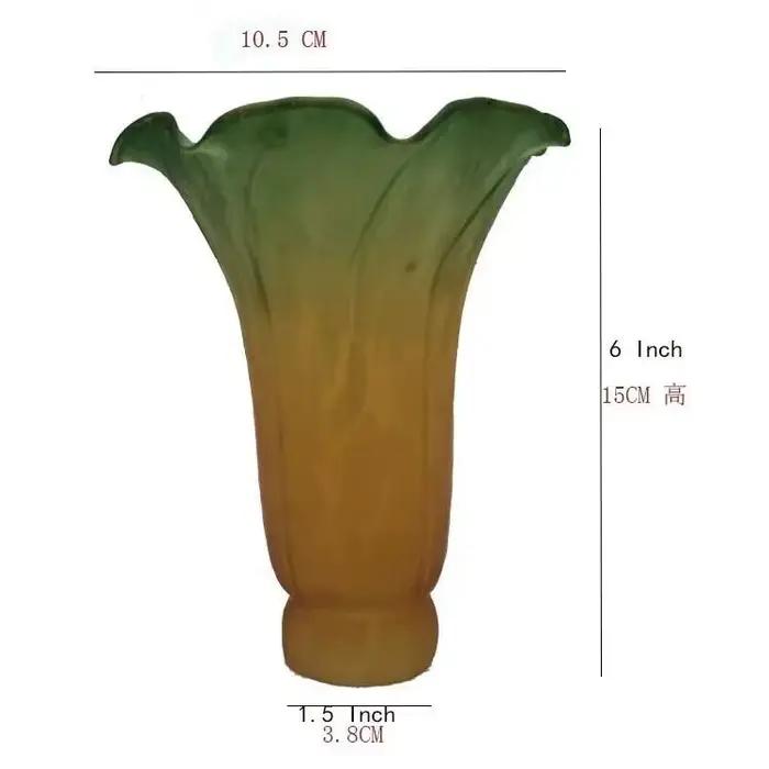 Abat-jour de rechange pour lampe de sol style tulipe, abat-jour en verre en forme de fleur de lys, lot de 2