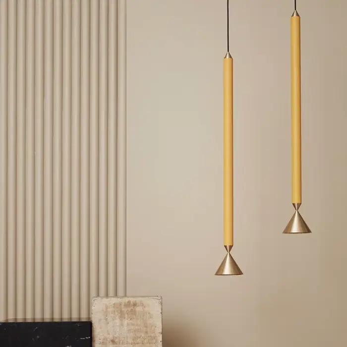 Apollo suspension lampe à long pôle design pour îlot de cuisine petite