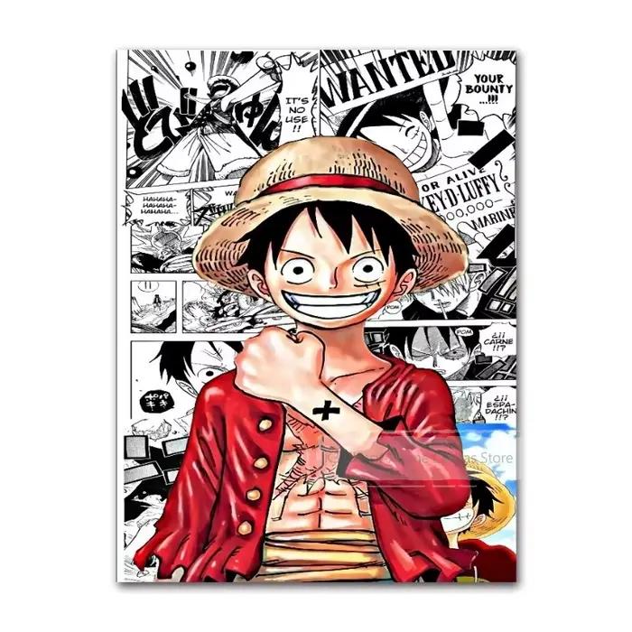 Personnage de dessin animé classique une pièce Luffy Zoro, images pour salon, couloir, chambre d'enfant, affiche HD, décoration, peinture sur toile