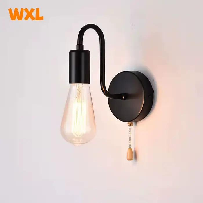 Applique murale industrielle nordique fer noir E27 luminaire décoratif pour chambre salle de bain salon romantique ambiance élégante à offrir occasions spéciales
