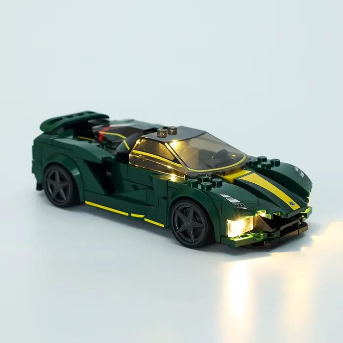 Kit d'éclairage LED pour voiture de sport Speed Champions, briques à collectionner, blocs de construction, lampe, kit d'éclairage uniquement, Annie Evija, 76907