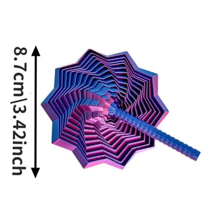 Modèle d'étoile sensorielle élargie, impression 3D, Illusion visuelle, hexagone tourbillonnant, ornements en spirale, jeu de société anti-Stress