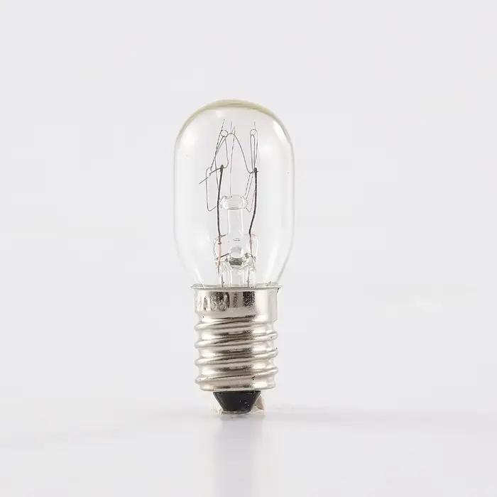 Ampoule sphérique de lampe à sel E14, ampoule à filament tubulaire 220-240V 15W, utilisée pour remplacer les ampoules en verre dans les hottes, les machines à coudre,