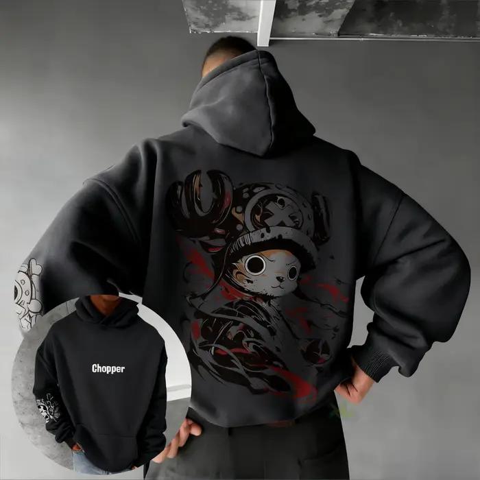 Sweat à capuche une pièce Chopper pour hommes et femmes, surdimensionné, décontracté, Streetwear, Cosplay, pull en coton, Y2k, nouvelle collection automne hiver