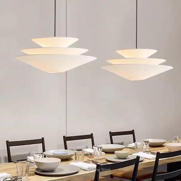 Lampe suspendue créative française en crème