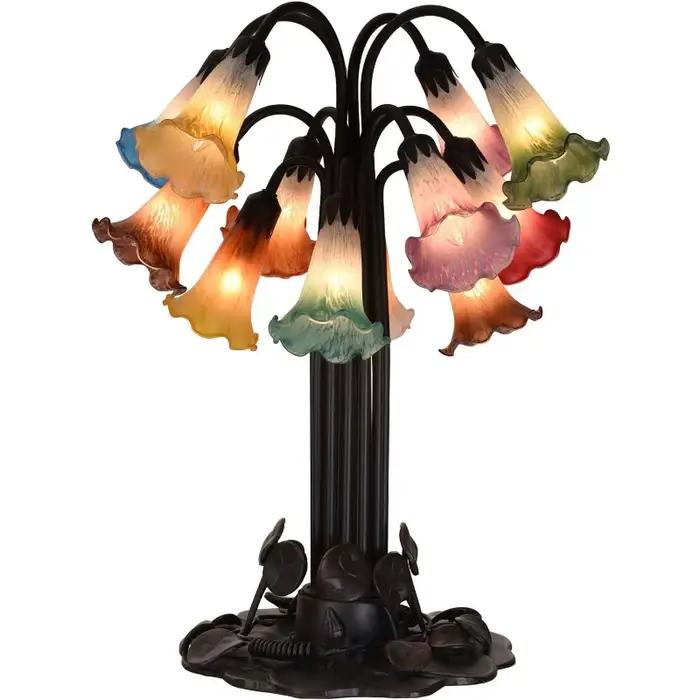 Abat-jour de rechange pour lampe de sol style tulipe, abat-jour en verre en forme de fleur de lys, lot de 2
