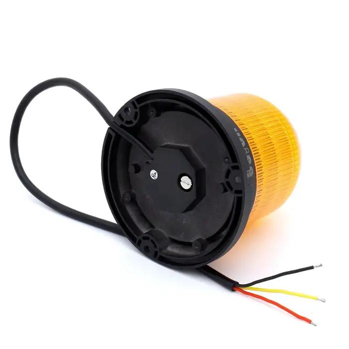 Feu de signalisation LED violet, 12V 24V 60W, lumière stroboscopique rotative, lampe d'avertissement en aluminium pour camion, excavatrice, véhicule minier