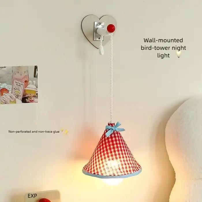 Veilleuse murale à suspendre pour chambre douce lumineuse ambiance chaleur et détente pour filles bureau décoration chambre à coucher rechargeable ABS