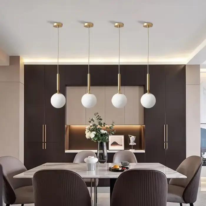 Lampe LED suspendue en verre moderne