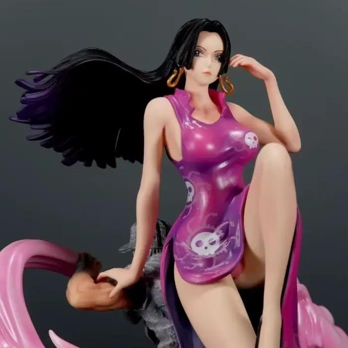 Figurine One Piece Anime Boa Hancock, figurines d'action 20 cm/7,87 pouces, statue en PVC Hancock, ornement de collection, modèle de jouets pour cadeaux