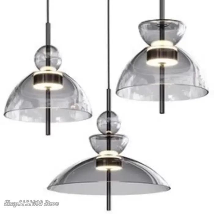Lampe LED suspendue en verre nordique