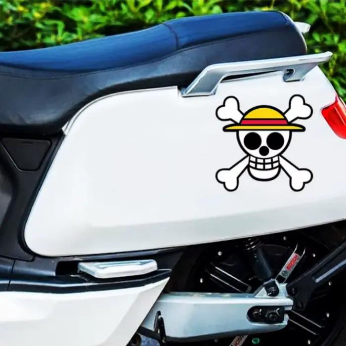 Autocollant de voiture One Piece Anime, autocollants pour motos et voitures, autocollants de la Bannière des Chapeaux de Paille, autocollants pour couvrir les imperfections, décoration DIY pour portiè