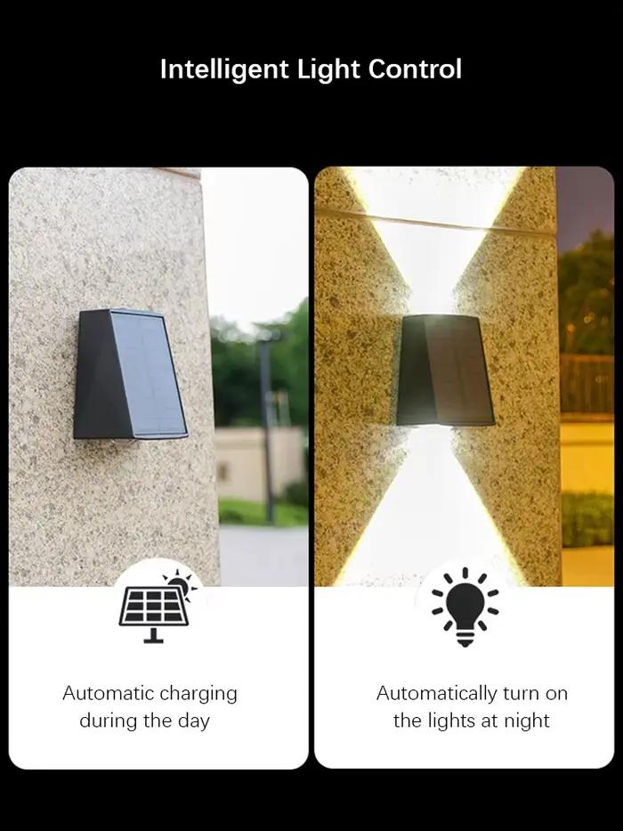 2LED s lampe murale extérieure solaire