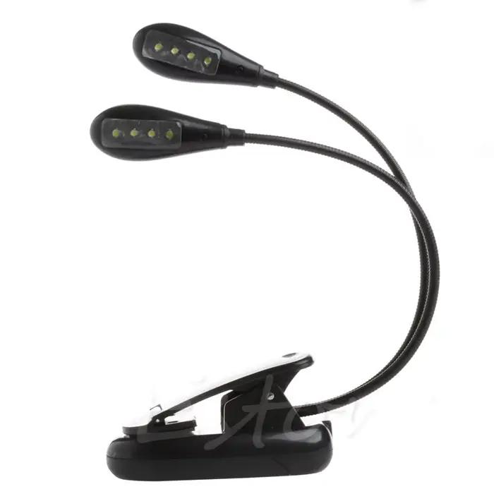 Lampe à double bras réglable à pince