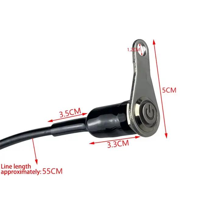 LED interrupteur marche + arrêt guidon montage en alliage d'aluminium étanche 12V antibrouillard lampes moto klaxon bouton poussoir interrupteur