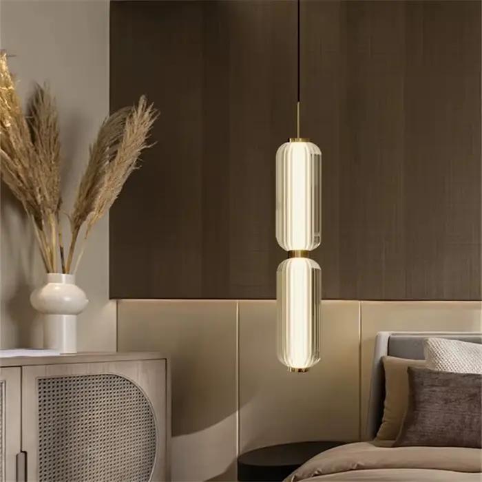 Lampe Suspendue Minimaliste en Verre de Style Rétro Américain