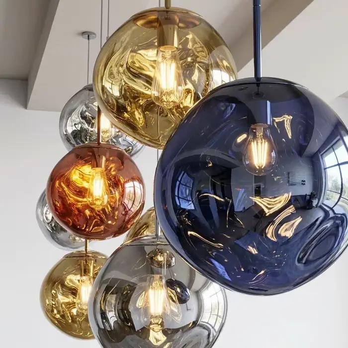Lampe suspendue LED à texture de lave nordique