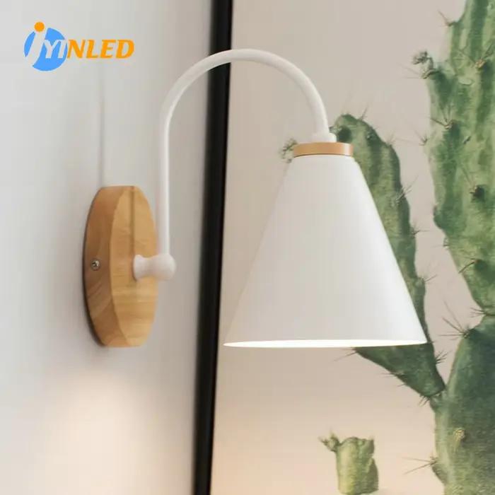 Applique Murale de oral et à LED Nordique en Bois avec Ceinture en Cuir, Lumière Décorative d'NikModerne pour Chambre à Coucher, Bureau, Salon