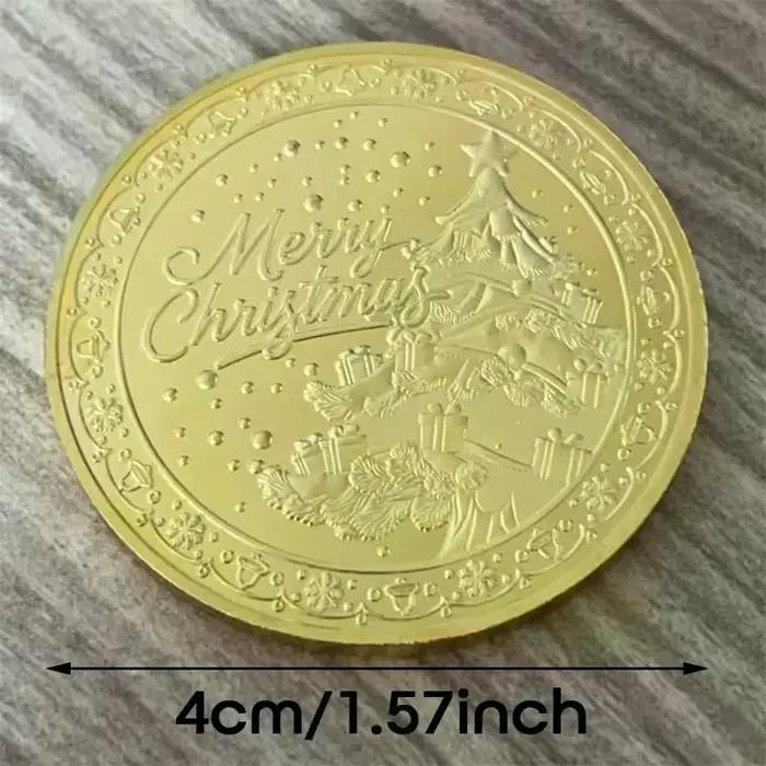 Pièce Souvenir joyeux noël pièces commémoratives Collection artisanat en métal
