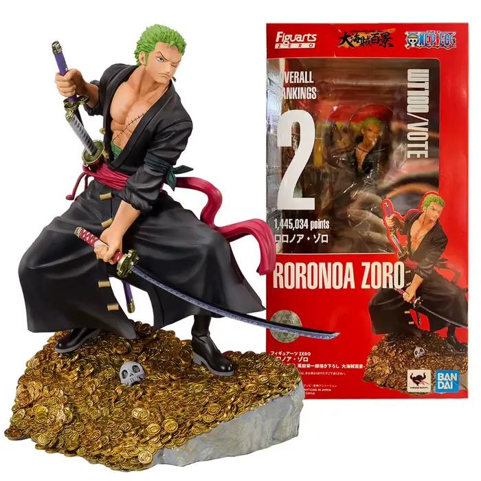 Figurine d'anime One Piece, Roronoa Zoro, roi Sauron, cent scènes commémoratives des grands pirates, modèle Eiichiro Oda, art