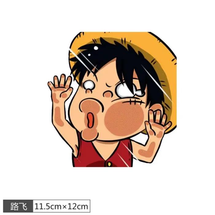 Autocollant de voiture One Piece Anime, autocollants pour moto et voitures, autocollants de l'équipage au chapeau de paille, autocollants pour couvrir les imperfections, décoration de porte de voiture