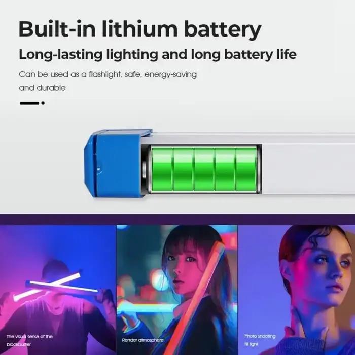 Lampe tube RVB colorée 17cm/32cm, bâton lumineux USB violet bleu, lumière d'appoint portable et suspendue pour la décoration de chambre et la photographie
