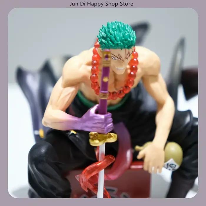 Figurine d'anime One Piece Luffy & Zoro en pose assise, modèle de collection, décoration de bureau, jouet, cadeau pour les fans