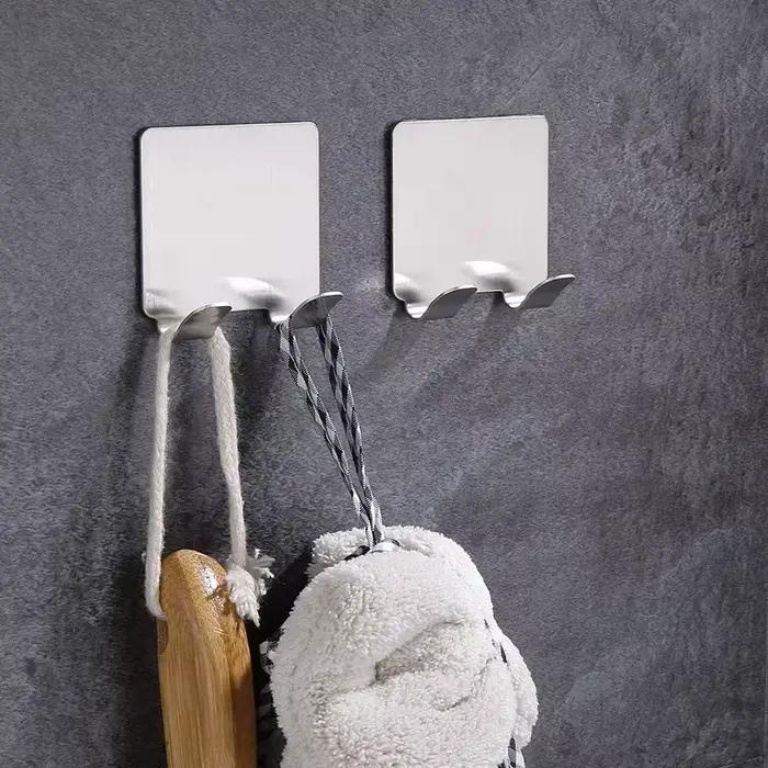 2 pièces porte-rasoir 304 en acier inoxydable hommes rasage rasoir support étagère rasage rasoir support de rangement salle de bain crochet organisateur
