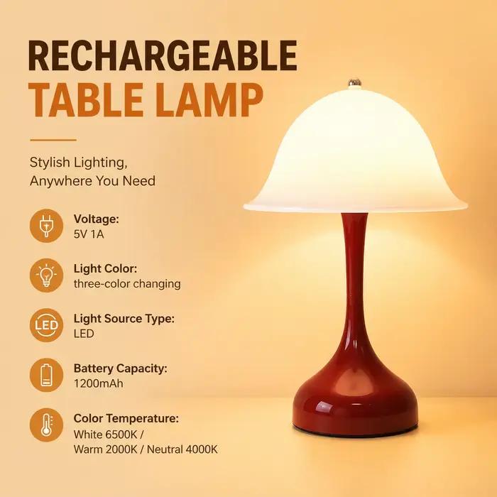 Lampe de bureau rechargeable à LED