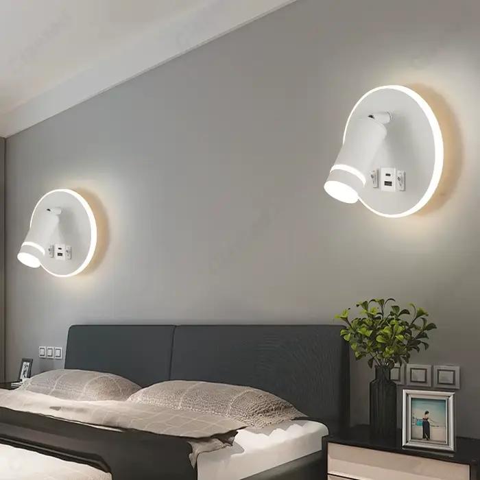 Applique murale LED Claeted moderne avec abat-jour personnalisable pour éclairer et décorer cuisine, salle à manger, chambre à coucher, entrée et étude