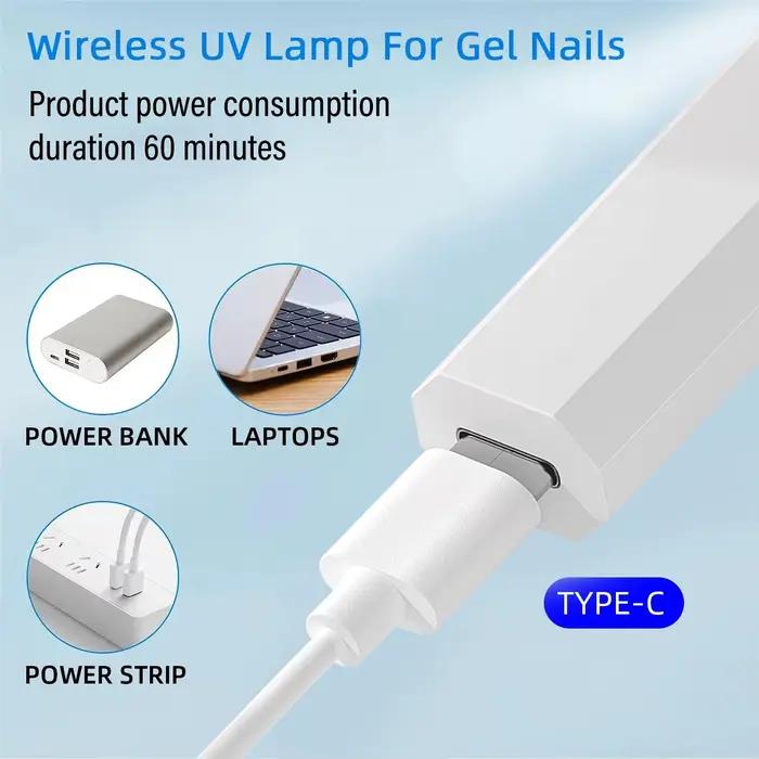 YIKOOLIN Mini lampe à ongles UV pour ongles en Gel lampe à ongles LED pour vernis Gel manucure USB sèche-ongles pour un durcissement rapide