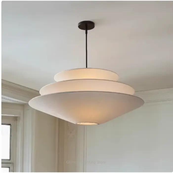 Lampe suspendue créative française en crème