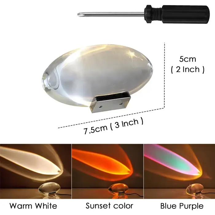 Lampe de table LED cristal œil du ciel