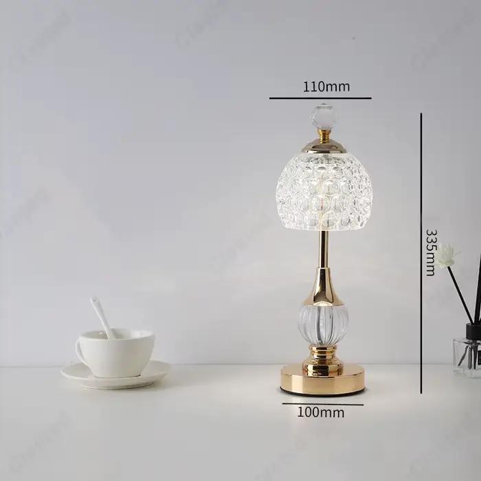 Lampe de Table en métal et cristal acrylique