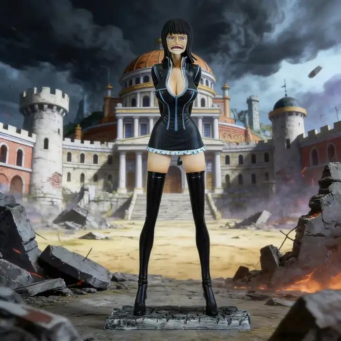 Figurine d'action Anime One Piece Nico Robin 26cm/10.24inch en PVC, collection Justice Island Robin, modèle décoratif, jouet pour cadeaux
