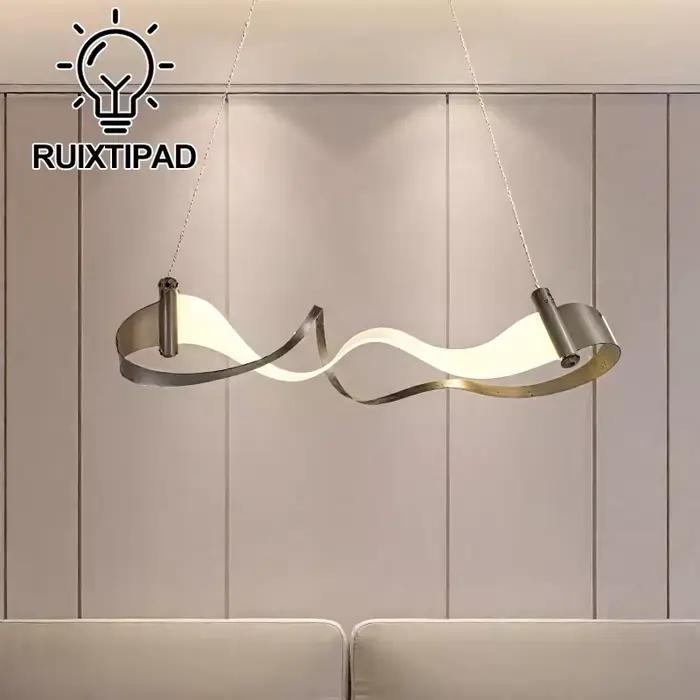 Art moderne suspension pour salon salle à manger atmosphère sens minimaliste réglable lustre lumière plafond décor à la maison
